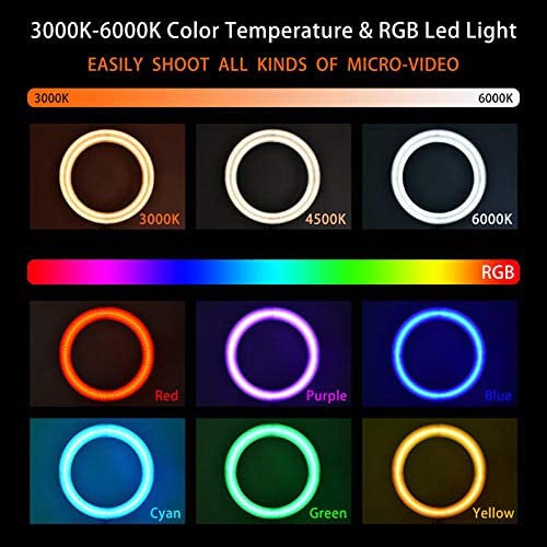 RGB Φωτογραφικό Φωτιστικό Δαχτυλίδι LED 26cm Πολύχρωμο USB με Τρίποδο & Βάση Στήριξης Κινητού - Ring Light Lamp
