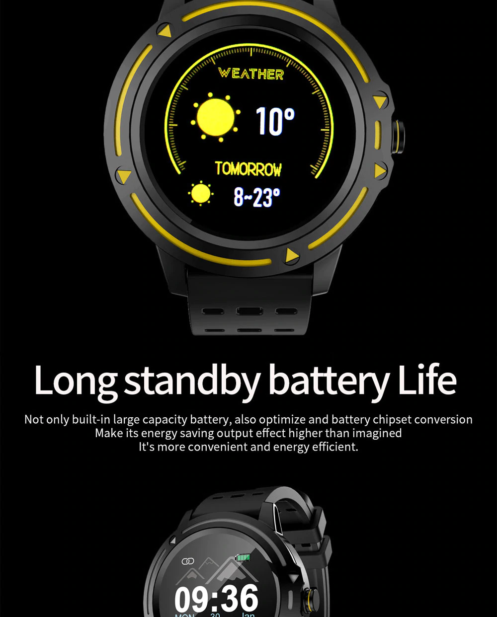 Αδιάβροχο Smartwatch Αθλητικό Ρολόι Activity Tracker με Μετρητή Παλμών, Βημάτων, Πίεσης, Οξυγόνου, Ύπνου & Αθλητικές Δραστηριότητες