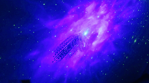 Προτζέκτορας Αστεριών Galaxy Κινούμενου Νεφελώματος 7 Χρωμάτων LED OEM - Λευκό Galaxy Projector