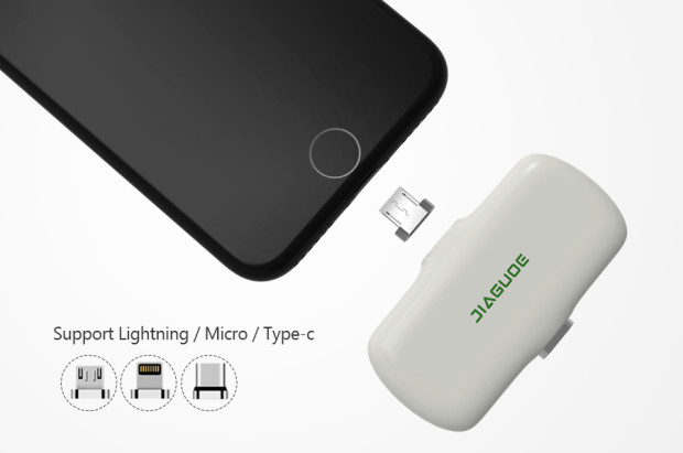 3 x Φορητά XS Μαγνητικά Powerbank 1000mAh με Βάση Μπαταρία Φορτιστή USB 5000mAh 3+1