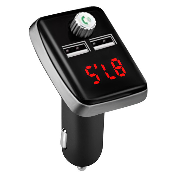 Fm Transmitter Φορτιστής Αυτοκινήτου 2 x USB, SD Bluetooth Handsfree Mp3 Player με Μικρόφωνο - Car Kit Ανοιχτής Ακρόασης profitstore