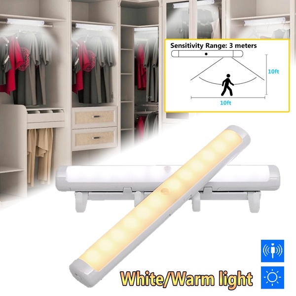 Επαναφορτιζόμενη Λάμπα LED - Φωτιστικό 22cm με Αισθητήρα Κίνησης για Ντουλάπα, Συρτάρια, Κρεβατοκάμαρα, Κουζίνα, Διάδρομο κα