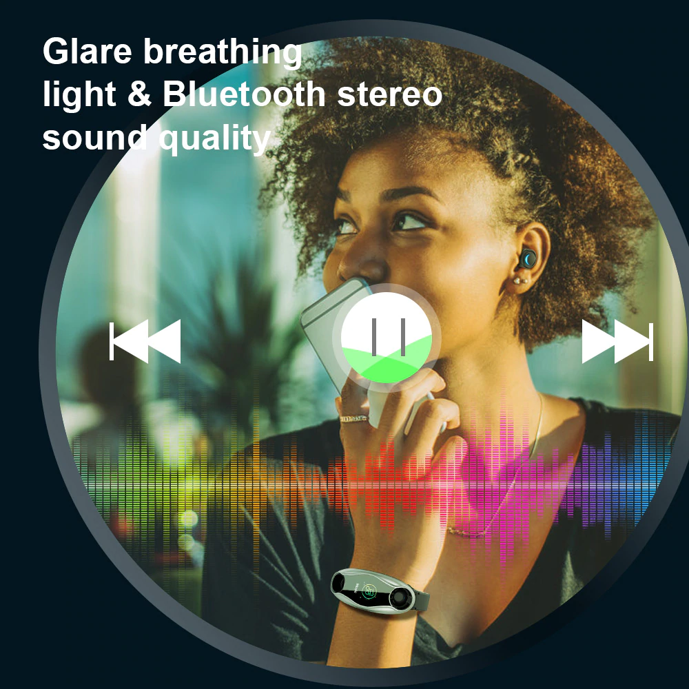 Αδιάβροχο Ρολόι SmartWatch & Ακουστικά Bluetooth Ασύρματα 2 σε 1 TalkBand Activity Tracker με Μέτρηση Καρδιακών Παλμών, Πίεσης & Οξυγόνου Αίματος, Βημάτων, Ποιότητας Ύπνου