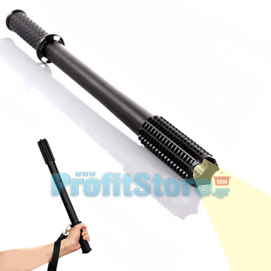 Επαναφορτιζόμενος Φακός LED Πτυσσόμενο Γκλοπ Μεταλλικός 43 cm για Ασφάλεια και Φύλαξη - Security Camping light Torch