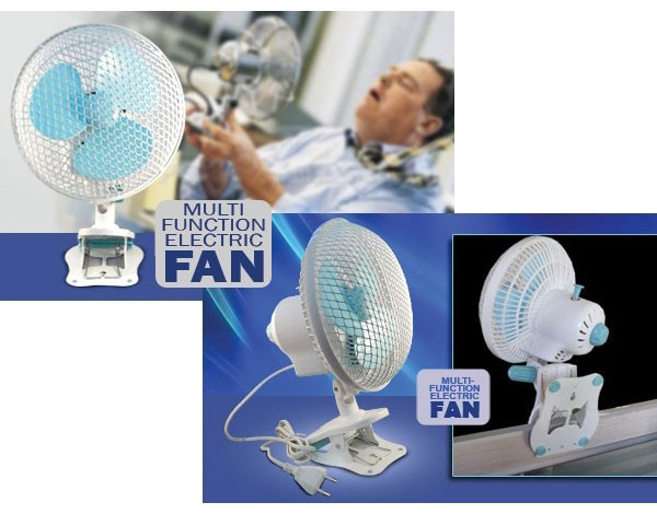 Φορητός Περιστρεφόμενος Ανεμιστήρας 3 σε 1 με Μανταλάκι Στήριξης - 18cm Cnaptak Clip-02-180