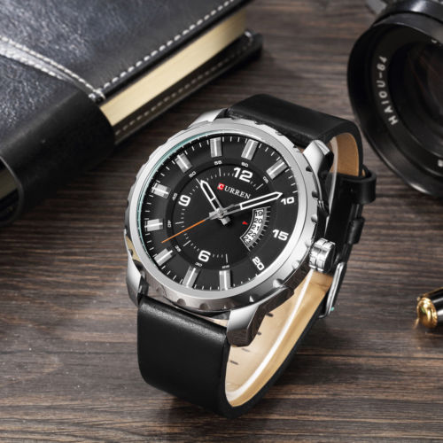 Ανδρικό Ρολόι CURREN 8245 - Casual Date Men's Quartz Analog Leather Strap Wrist Watch