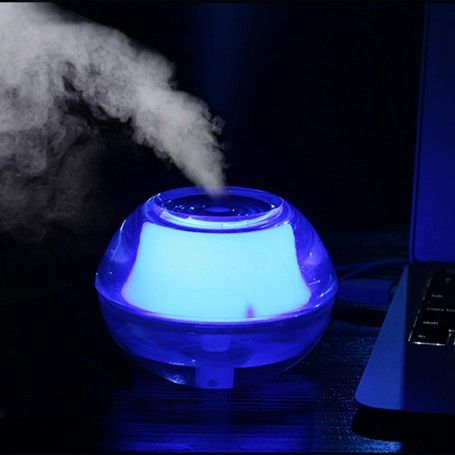 USB Υγραντήρας Χώρου LED και Συσκευή Αρωματοθεραπείας με Τεχνολογία Υπερήχων - Crystal Air Humidifier