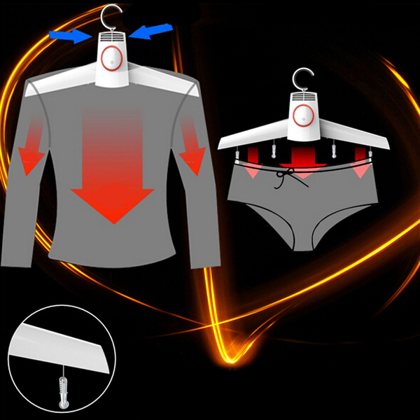 Ηλεκτρική Κρεμάστρα Αερόθερμο Ταξιδιού για Όλα τα Ρούχα - Στεγνώστρα για Πετσέτες, Παπούτσια, Εσώρουχα, Μπλούζες, Κάλτσες