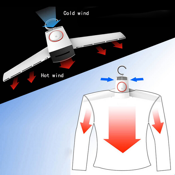 Ηλεκτρική Κρεμάστρα Αερόθερμο Ταξιδιού για Όλα τα Ρούχα - Στεγνώστρα για Πετσέτες, Παπούτσια, Εσώρουχα, Μπλούζες, Κάλτσες