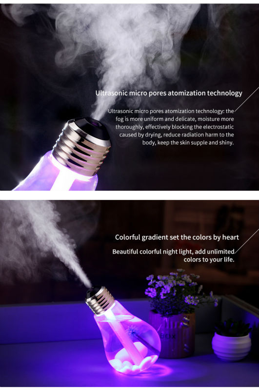 USB Υγραντήρας Χώρου LED & Συσκευή Αρωματοθεραπείας με Τεχνολογία Υπερήχων