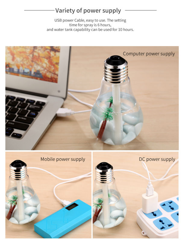 USB Υγραντήρας Χώρου LED & Συσκευή Αρωματοθεραπείας με Τεχνολογία Υπερήχων