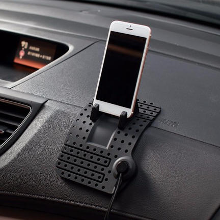 Αντιολισθητική Εύκαμπτη Βάση Στήριξης & Φόρτισης 2 σε 1 Αυτοκινήτου για Andoid & Iphone Smartphones Κινητά, GPS - Non-Slip Flexible Car Holder Charger
