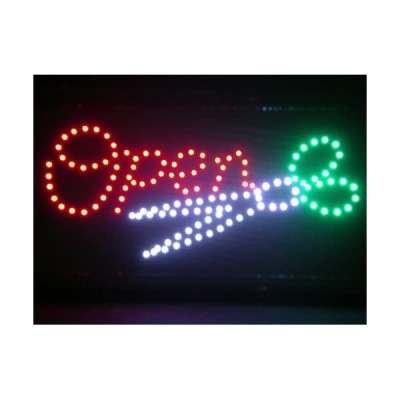 Led Φωτιζόμενη Διαφημιστική Πινακίδα OPEN Έγχρωμη για Κουρείο - Κομμωτήριο Led Φωτιζόμενη Διαφημιστική Πινακίδα OPEN Έγχρωμη για Κουρείο - Κομμωτήριο