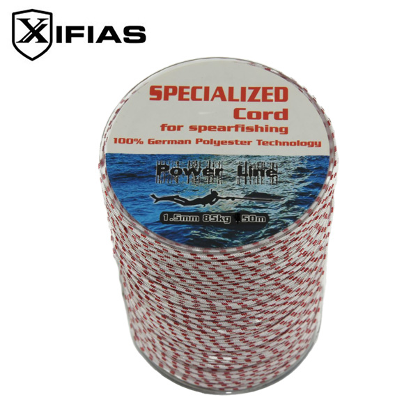 Xifias® Ενισχυμένο Πολυεστερικό Κορδόνι Ψαροντούφεκου για Κατάδυση 8 Κλώνων Specialized Polyester 1.5mm 50m με Αντοχή έως 85kg