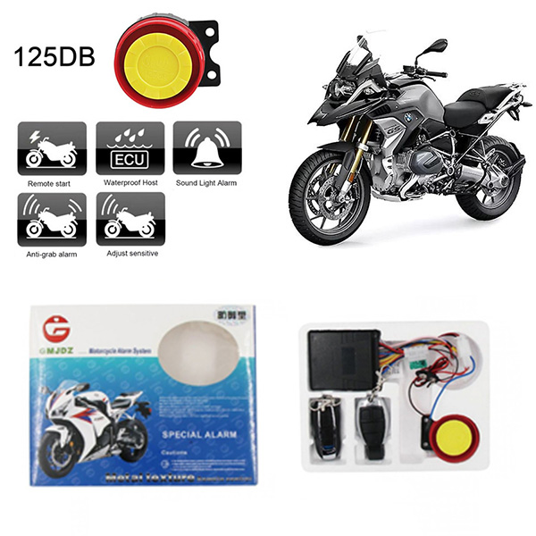 Αδιάβροχος Αντικλεπτικός Συναγερμός Μοτοσυκλέτας 125dB με 2 Τηλεχειριστήρια