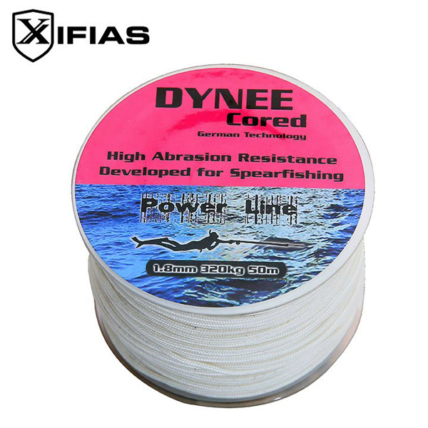 Xifias® Ενισχυμένο Κορδόνι Ψαροντούφεκου για Κατάδυση 16 Κλώνων Dyneema Power Line 1.8mm 50m με Αντοχή έως 320kg