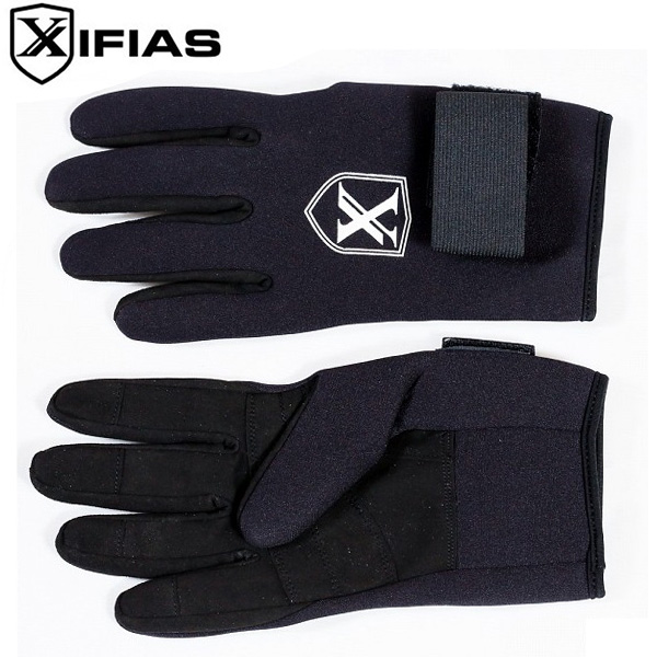 Xifias® Γάντια Κατάδυσης Μαύρα Neopren 2.5mm & Εσωτερικό από Δέρμα Amara σε Διάφορα Μεγέθη