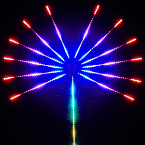 Σετ Ταινίες με Πολύχρωμα RGB LED 6W σε Σχήμα Πυροτεχνήματος Μήκους 0.5m με App Εφαρμογή - Τηλεχειριστήριο & Τροφοδοσία USB