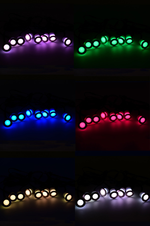 Έξυπνα Ηλιακά Διακοσμητικά LED RGB Λαμπιόνα Bluetooth με Βάση για το Χώμα & App Εφαρμογή Κινητού 8τμχ - Ασημί
