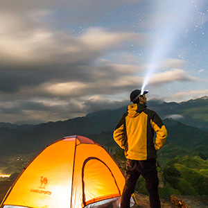 LED Αδιάβροχος Επαναφορτιζόμενος Φακός Κεφαλής IPX4 350Lumens 230°, 5 Λειτουργίες Φωτισμού & Αισθητήρα Κίνησης Χεριού