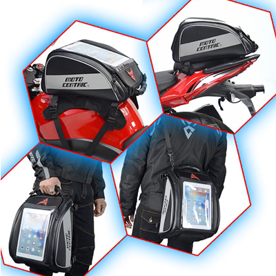 Carbon Υπερανθεκτική Αδιάβροχη 4 σε 1 Μαγνητική Τσάντα Κράνους, Χειρός, Ώμου & Σέλας Αντανακλαστική Motocentric® σε Διάφορα Χρώματα