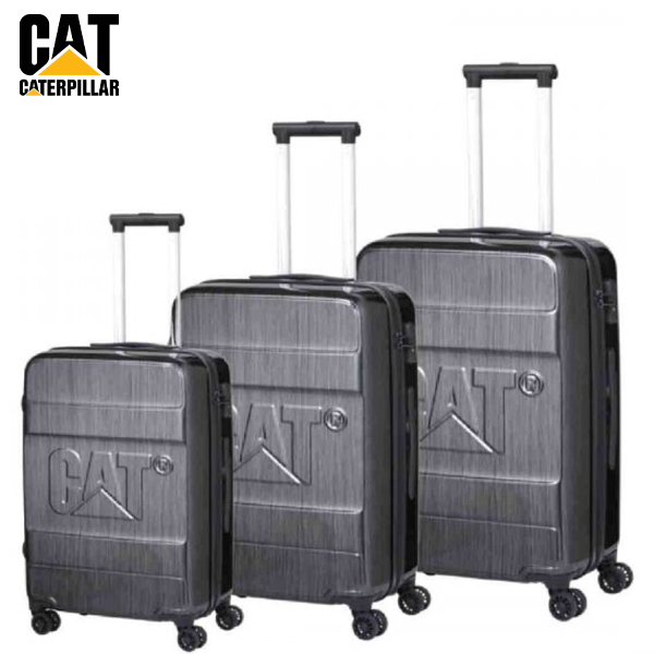 Σετ 3 Heavy Duty Βαλίτσες Βαρέως Τύπου 50-60-70cm με Κλειδαριά NESTED CAT-D CAT® 84041 με Βαλίτσα Καμπίνας Caterpillar - Brushed Steel 83