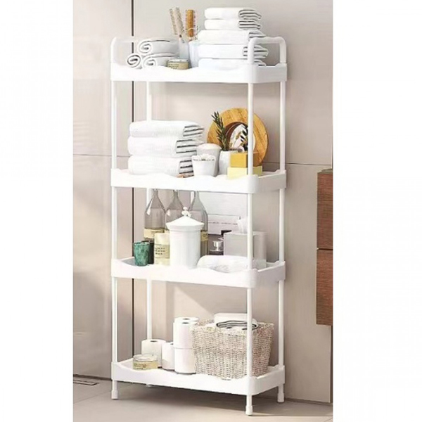 Αποθηκευτική Ραφιέρα 51x115x21cm με 4 Ράφια - Επίπεδα Μπάνιου & Κουζίνας Λευκή - Four Layers Storage Shelf Αποθηκευτική Ραφιέρα 51x115x21cm με 4 Ράφια - Επίπεδα Μπάνιου & Κουζίνας Λευκή - Four Layers Storage Shelf