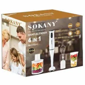 Sokany® Ραβδομπλέντερ 200W με Πλαστική Ράβδο - 2 Ταχύτητες & Δοχείο Ανάμιξης 500ml - Λευκό