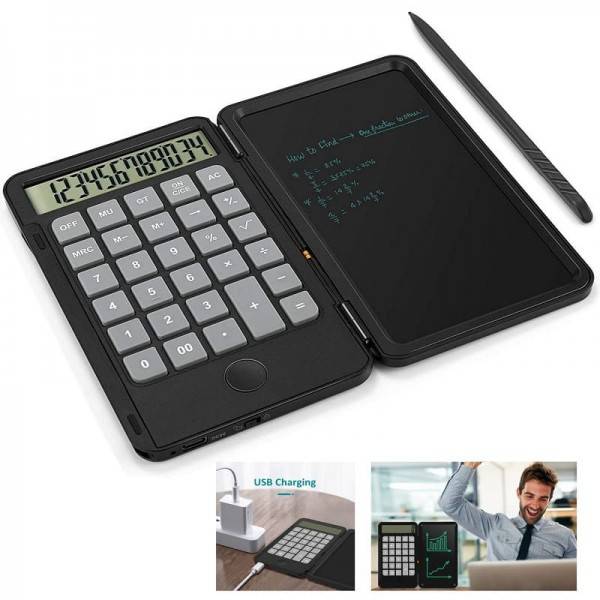 Αριθμομηχανή και Ψηφιακό Σημειωματάριο 6,5″ LCD 2 σε 1 Επαναφορτιζόμενο