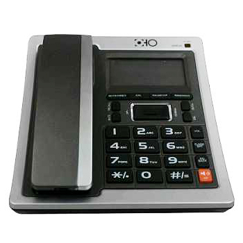 Ενσύρματο Σταθερό Τηλέφωνο Caller ID Phone με Ευανάγνωστη Οθόνη LCD, Αναγνώρηση Κλήσεων, Ανοιχτή Ακρόαση, Αριθμομηχανή & Ξυπνητήρι