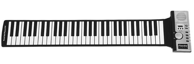 Ευλύγιστο Φορητό Roll-Up Midi Πιάνο Αρμόνιο Keyboard Αφής 61 Πλήκτρων που Τυλίγεται, με Ενσωματωμένο Ηχείο, 128 Ήχους & 128 Ρυθμούς Ευλύγιστο Φορητό Roll-Up Midi Πιάνο Αρμόνιο Keyboard Αφής 61 Πλήκτρων που Τυλίγεται, με Ενσωματωμένο Ηχείο, 128 Ήχους & 128 Ρυθμούς
