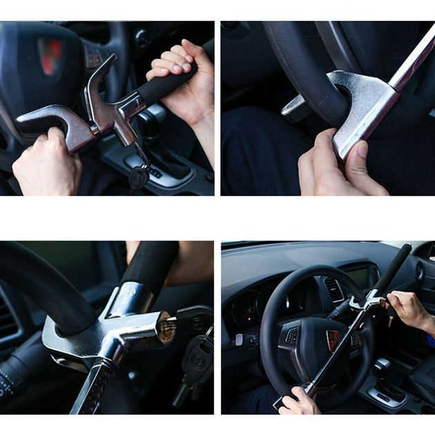 Extra Heavy Duty Κλειδαριά για το Τιμόνι Αυτοκινήτου - Αντικλεπτικό Μπαστούνι Ασφαλείας από Ατσάλι