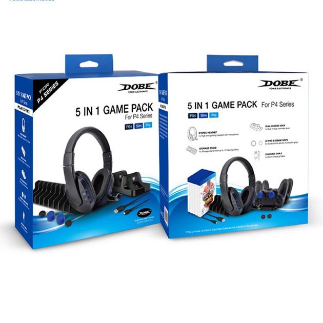 Gamer Σετ 5 σε 1 με Ακουστικά Headset, Βάση Φόρτισης Τηλεχειριστηρίων Controller PS4, Thumb Grips & Ραφάκι 10 Παιχνιδιών Gamer Σετ 5 σε 1 με Ακουστικά Headset, Βάση Φόρτισης Τηλεχειριστηρίων Controller PS4, Thumb Grips & Ραφάκι 10 Παιχνιδιών