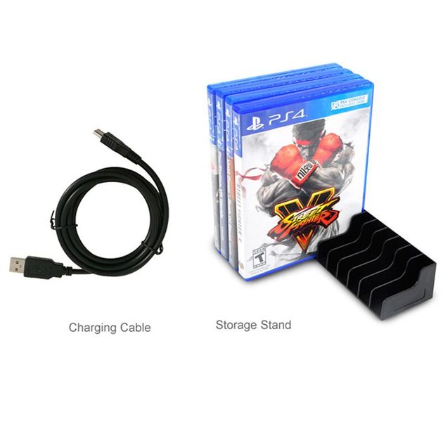 Gamer Σετ 5 σε 1 με Ακουστικά Headset, Βάση Φόρτισης Τηλεχειριστηρίων Controller PS4, Thumb Grips & Ραφάκι 10 Παιχνιδιών Gamer Σετ 5 σε 1 με Ακουστικά Headset, Βάση Φόρτισης Τηλεχειριστηρίων Controller PS4, Thumb Grips & Ραφάκι 10 Παιχνιδιών