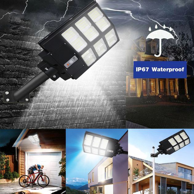Ηλιακό Φωτιστικό Δρόμου LED 1000W Αδιάβροχο με Ενσωματωμένο Πάνελ & Αισθητήρα Κίνησης Ηλιακό Φωτιστικό Δρόμου LED 1000W Αδιάβροχο με Ενσωματωμένο Πάνελ & Αισθητήρα Κίνησης