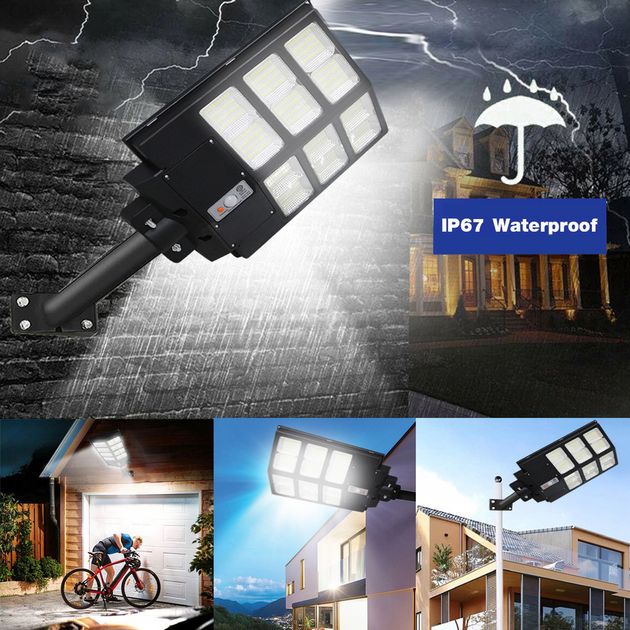 Ηλιακό Φωτιστικό Δρόμου LED 800W Αδιάβροχο με Ενσωματωμένο Πάνελ & Αισθητήρα Κίνησης Ηλιακό Φωτιστικό Δρόμου LED 800W Αδιάβροχο με Ενσωματωμένο Πάνελ & Αισθητήρα Κίνησης