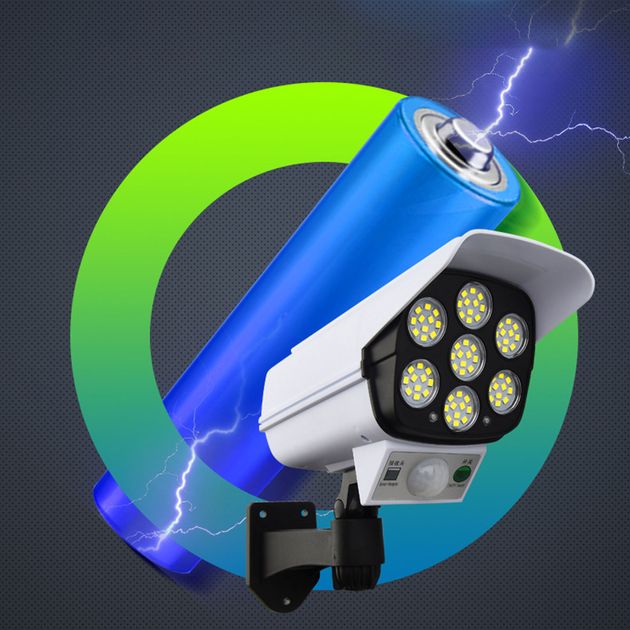 Mini Αδιάβροχο Ηλιακό 35 LED Φωτιστικό Δρόμου & Ομοίωμα Κάμερας Ασφαλείας με Φωτοκύτταρο, Αισθητήρα Κίνησης & Τηλεχειριστήριο - Μαύρο