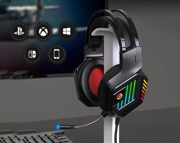 Stereo Gaming Over-Ear RGB Headset 7.1 Ακουστικά με Μικρόφωνο για PC, PlayStation, Laptop, TV