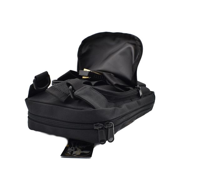 Τσαντάκι Μεταφοράς Όπλου με Θήκες για 3 Γεμιστήρες Heavy Duty Gun Pouch Bag Αδιάβροχο, Μαύρο