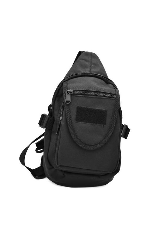 Τσαντάκι Χιαστί Ώμου - Πλάτης Heavy Duty Sling Backpack Αδιάβροχο & Ανθεκτικό Μαύρο