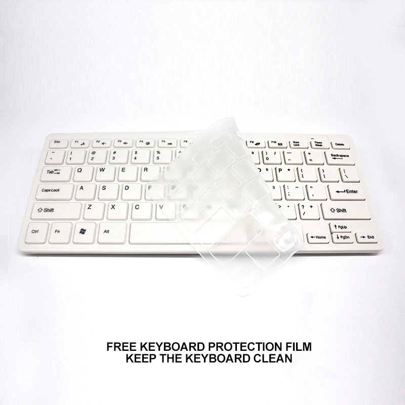 Mini Κομψό Ασύρματο Bluetooth Πληκτρολόγιο & Ποντίκι για Smartphone, Tablet, PC Και Smart TV - Wireless Keyboard Λευκό