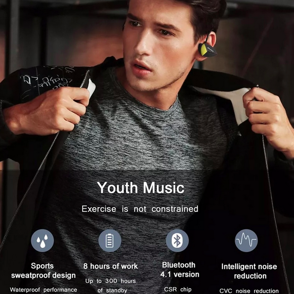 Αδιάβροχα Ασύρματα Ακουστικά Bluetooth για Τρέξιμο & Άθληση V4.1 - AWEI Wireless Sport Headset Handsfree