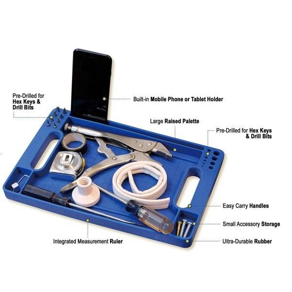 Ευλύγιστη Αδιάβροχη Εργαλειοθήκη με Θήκες και Τρύπες για Βίδες και Καρφιά - Portable Tool Tray with Flex