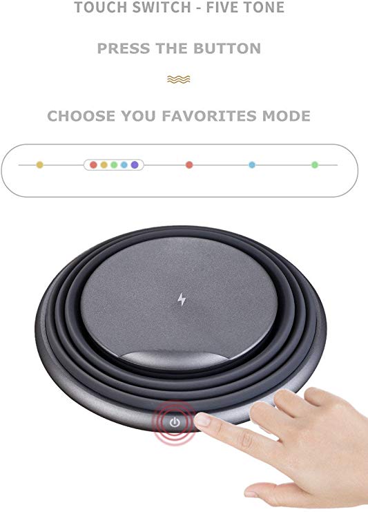 Ασύρματη Ρυθμιζόμενη Βάση Φόρτισης Κινητού Τηλεφώνου - Wireless Charger Mood Light