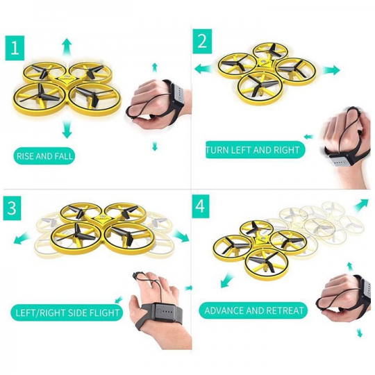 Τηλεκατευθυνόμενο Ελικοπτεράκι με Αισθητήρα Χεριού - Mini Drone Hand Control 