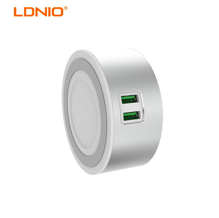Λαμπάκι - Φωτάκι Νυκτός με 2 Εξόδους USB - 4.4A-Ldnio Night-light Charger 2x USB Wall Adapter A4406