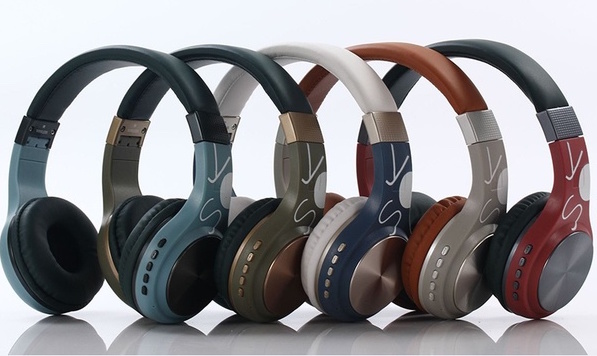 Ασύρματα & Ενσύρματα On-Ear Ακουστικά Bluetooth με Aux, SD/TF, FM Radio & Μικρόφωνο - Foldable Wireless Headphones 