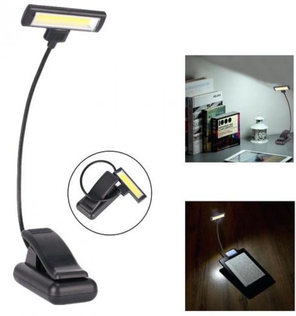 Ευλύγιστο Φορητό Φωτιστικό COB με Κλιπ - Clip Light 