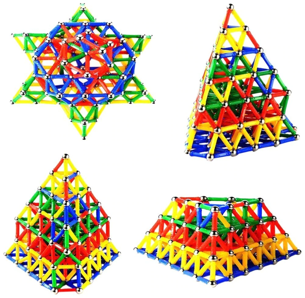 Σετ 188pcs Μαγνητικοί Ράβδοι & Μπίλιες Κατασκευών - Παιδικό Παιχνίδι Magnetic Wand Game