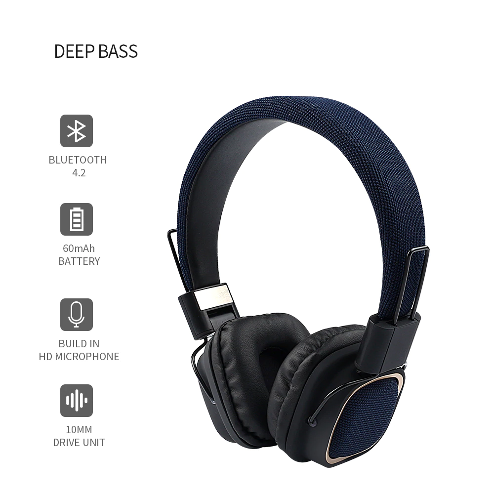 Ασύρματα On-Ear Ακουστικά Bluetooth με Aux & Μικρόφωνο - Wireless Headset